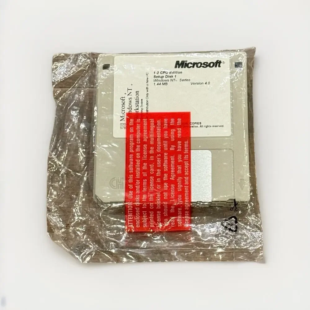 Vinrage 90s Microsoft Windows NT Workstation 4.0 Setup Disk 1-3 NEW Sealed